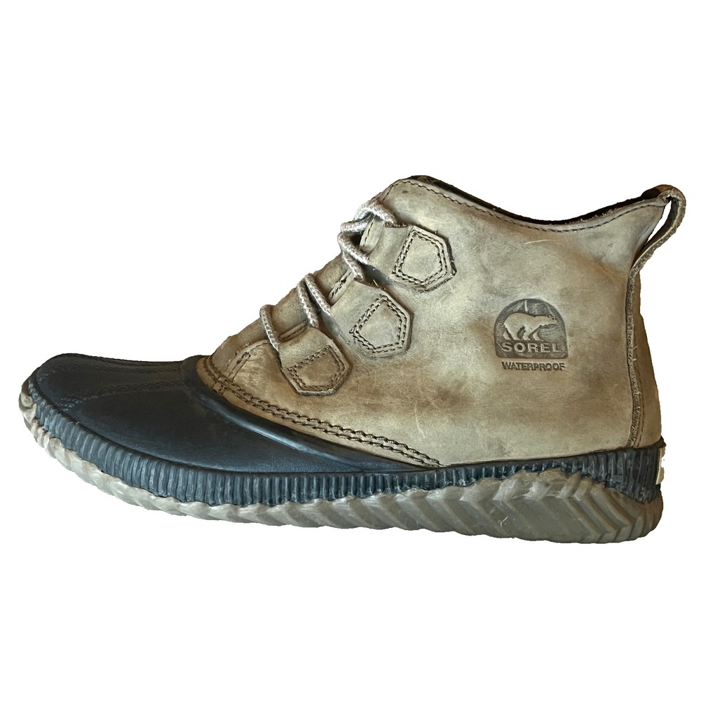 Sorel Out N About Duck Boots Brown Leather Waterproof Womens 9.5 UK 7.5 EU‎ 40.5